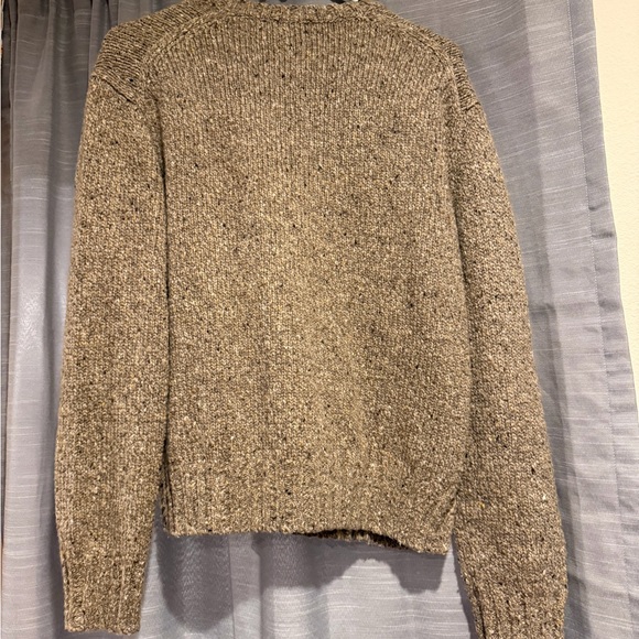 Ralph Lauren Sweater with Yellow RL on Beige/Grey Knit Men’s Size Medium - Picture 3 of 6